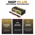 DXF LiPo Battery 2S HV 7.6V 4400mAh 140C Graphene Gold NGP Plus Version with 5mm Bullet / EC5 / T / TRX / XT60 / XT90 / XT150 / Q8s Plug for RC 1/10 Touring Car Racing