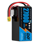 DXF 6S 22.2V 27000mAh 5C Soft Case LiPo Battery with 8AWG Wire for Toy Cars, Boats, UAVs & Drones (1-6 Pack)