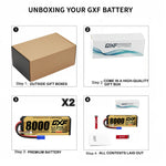 DXF Gold Standard 4S HV 15.2V 8000mAh 140C Graphene Hardcase LiPo Battery with EC5 & 10AWG Wire (1-6 Pack)