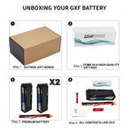 DXF 2S 7.6V LiPo Battery 140C 7200mAh LCG Hardcase with 5mm Bullet to Deans Plug for RC 1/8 1/10 Vehicles Car Truck Truggy Competition Racing (1-6 Pack)