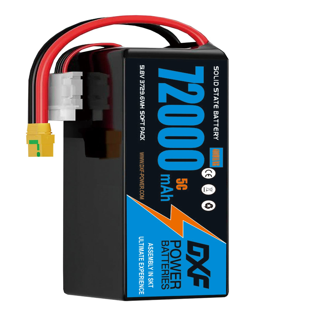 (CN)DXF 14S Lipo Battery 51.8V 5C 72000mAh Soft Case Battery  for Drone UAV FPV Car Truck Tank RC Buggy Truggy Racing Hobby