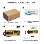 DXF 4S HV 15.2V 8000mAh 140C Graphene Hardcase LiPo Battery with XT90/EC5 & 10AWG Wire (1-6 Pack)