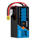 DXF 6S 22.2V 10000mAh 15C Soft Case LiPo Battery with 8AWG Wire for Toy Cars, Boats, UAVs & Drones (1-6 Pack)