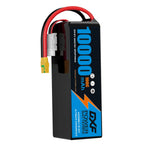 DXF 6S 22.2V 10000mAh 100C Soft Case LiPo Battery with 10AWG Wire for Toy Cars, Boats, UAVs & Drones (1-6 Pack)
