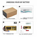 DXF GOLD VERSION 4S 14.8V 7000mAh 100C Graphene Hardcase LiPo Battery with 10AWG EC5 Plug for RC Car Truck (1-6 Pack)