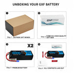 DXF 4S 14.8V 10000mAh 100C Graphene Softcase LiPo Battery with EC5 & 10AWG Wire (1-6 Pack)