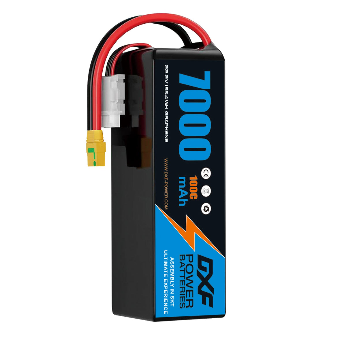 DXF Lipo Battery 6S 22.2V 7000mAh 100C Graphene Softcase with EC5 / T / TRX / XT60 / XT90 / XT150 / Q8s Plug for RC 1/8 1/10 Buggy Truck Car Off-Road Drone