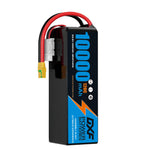 DXF 6S 22.8V 10000mAh 120C Soft Case LiHV Battery with 8AWG Wire for Toy Cars, Boats, UAVs & Drones (1-6 Pack)