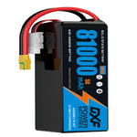 DXF 14S 51.8V 81000mAh 5C Soft Case LiPo Battery with 8AWG Wire for Toy Cars, Boats, UAVs & Drones (1-6 Pack)