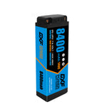 DXF BLUE 2S HV 7.6V 8400mAh 140C Graphene Slim Hardcase LiPo with 5mm to Deans/T-Plug & 10AWG Wire (1-6 Pack)