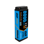 DXF 2S 7.4V 8000mAh 140C Blue Label Graphene LiPo Hardcase Battery with 12AWG 5mm Bullet to Deans Plug for 1/8 1/10 RC Car Truck Boat Drone (1-6 Pack Available)