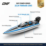 DXF 6S 22.2V 7000mAh 100C Softcase LiPo Battery with XT60 & 10AWG Wire for 1/8 RC Cars (1-6 Pack)