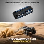 DXF 2S HV 7.6V 8400mAh 140C Graphene LiPo Hardcase Battery with 12AWG 5mm Bullet to Deans Plug for 1/8 1/10 RC Car Truck Boat Drone (1-6 Pack Available)