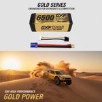 DXF Gold Series 4S HV 15.2V 6500mAh 140C Graphene LCG Hardcase LiPo with 5mm to EC5 & 10AWG Wire (1-6 Pack)