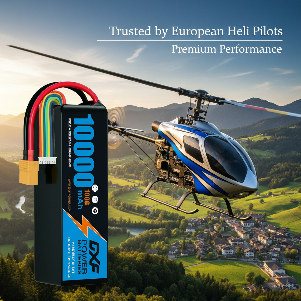 DXF 6S 22.2V 10000mAh 100C Graphene Blue Softcase LiPo Battery with XT90 for RC Cars Drones Helicopters Boats (1-6 Pack)