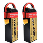 DXF Lipo Battery 6S 22.2V 4500mAh 150C GoldSeries Graphene Softcase with EC5 / T / TRX / XT60 / XT90 / XT150 / Q8s Plug for RC 1/8 1/10 Buggy Truck Car Off-Road Drone