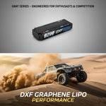 DXF 2S 7.6V Lipo Battery 130C 9200mAh Hardcase with 5mm Bullet to Deans Plug for RC 1/8 Vehicles Car Truck Tank Truggy Competition Racing Hobby
