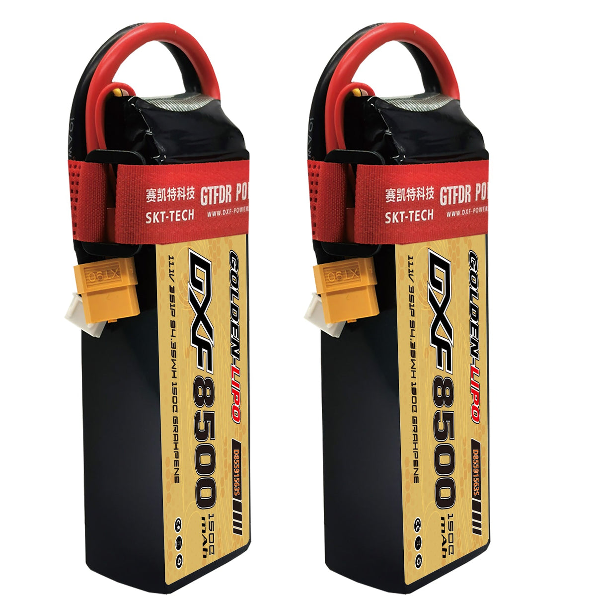 DXF Lipo Battery 3S 11.1V 8500mAh 150C Graphene Softcase with EC5 / T / TRX / XT60 / XT90 / XT150 / Q8s Plug for RC 1/8 1/10 Buggy Truck Car Off-Road Drone