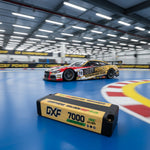 DXF 2S 7.6V 7000mAh 150C NGP PLUS Series HV LiPo Battery LCG Hardcase with 5mm Bullet to Deans Plug for 1/8 1/10 RC Racing Cars, Drones & Boats (1-6 Pack Available)