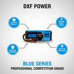 DXF 3S 11.1V 6200mAh 80C Graphene Hardcase LiPo Battery with Deans/T-Plug & 10AWG Wire (1-6 Pack)