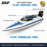 DXF 4S 14.8V 10000mAh 100C Graphene Softcase LiPo Battery with EC5 & 10AWG Wire (1-6 Pack)