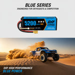 DXF 4S 14.8V 5200mAh 80C Hardcase LiPo Battery with XT90 & 10AWG Wire for RC Cars (1-6 Pack)