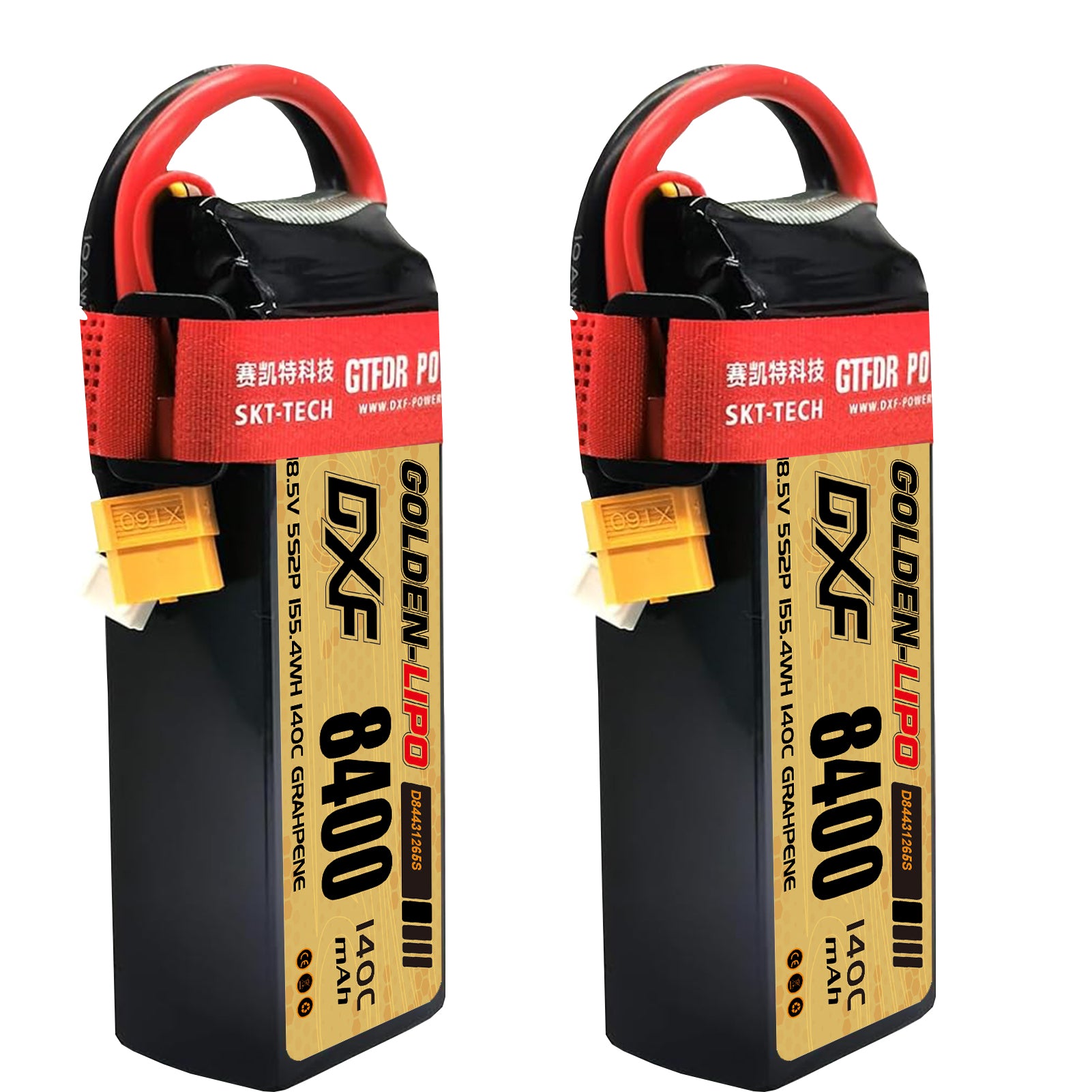 DXF LiPo Battery 5S 18.5V 8400mAh 140C Graphene Softcase with EC5 / T / TRX / XT60 / XT90 / XT150 / Q8s Plug for RC 1/8 1/10 Buggy Truck Car Off-Road Drone