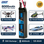 DXF LiPo Battery 12S HV 45.6V 8000mAh 130C Graphene Softcase Blue with EC5 / T / TRX / XT60 / XT90 / XT150 / Q8s Plug for RC 1/8 1/10 Buggy Truck Car Off-Road Drone