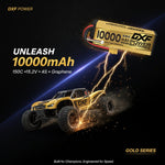 DXF LiPo Battery 4S HV 15.2V 10000mAh 150C Graphene Hardcase Gold with EC5 / T / TRX / XT60 / XT90 / XT150 / Q8s Plug for RC 1/8 1/10 Buggy Truck Car Off-Road Drone