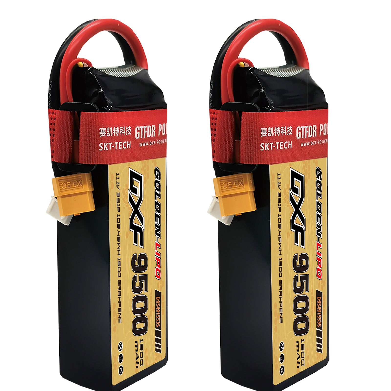 DXF LiPo Battery 3S 11.1V 9500mAh 150C Graphene Softcase with EC5 / T / TRX / XT60 / XT90 / XT150 / Q8s Plug for RC 1/8 1/10 Buggy Truck Car Off-Road Drone
