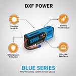 DXF 3S 11.1V 5200mAh 100C Hardcase LiPo Battery with 10AWG EC5 for 1/8 1/10 RC Cars, Trucks, Buggies (1-6 Pack Available)