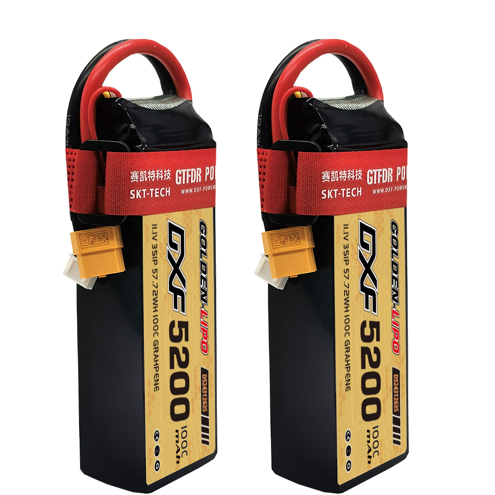 DXF Lipo Battery 3S 11.1V 5200mAh 100C Graphene Softcase with EC5 / T / TRX / XT60 / XT90 / XT150 / Q8s Plug for RC 1/8 1/10 Buggy Truck Car Off-Road Drone