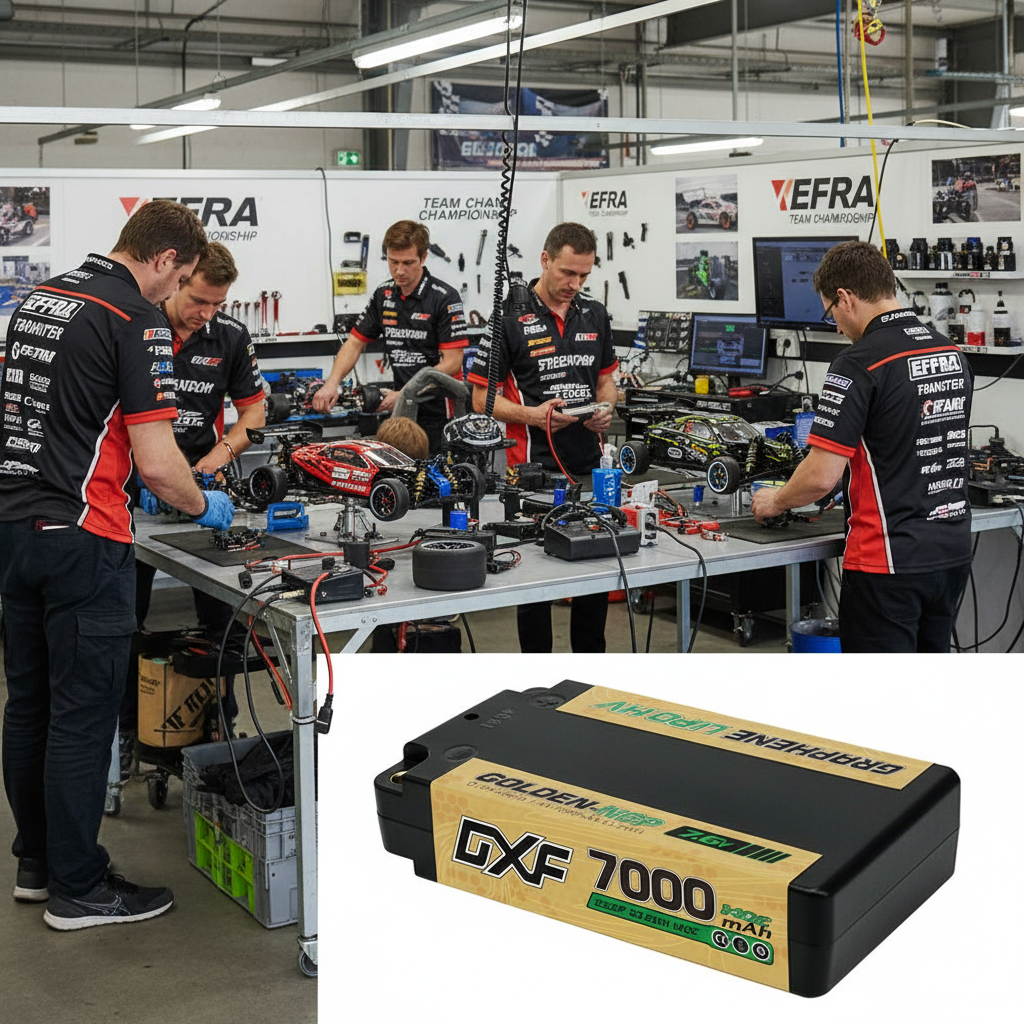 DXF 5mm Shorty 2S 7000mAh 7.6V 140C GOLDEN-NGP PLUS Hardcase LiPo Battery | EFRA Approved