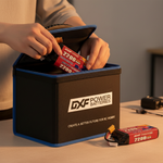 DXF LiPo Battery Fireproof Safety Bag - Charging & Storage Guard with Double Zipper (1-6 Pack Options Available)