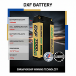 DXF 5mm Shorty 2S 7000mAh 7.6V 140C GOLDEN-NGP PLUS Hardcase LiPo Battery | EFRA Approved
