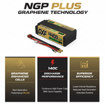 DXF LiPo Battery 2S HV 7.6V 4400mAh 140C Graphene Gold NGP Plus Version with 5mm Bullet / EC5 / T / TRX / XT60 / XT90 / XT150 / Q8s Plug for RC 1/10 Touring Car Racing