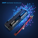 DXF 2S 7.4V 8000mAh 110C Graphene Hardcase LiPo Battery with 5mm Bullet to Deans Plug for 1/10 1/8 RC Cars, Trucks, Slash 4x4 (1-6 Pack Available)