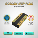 DXF 2S HV 7.6V 7000mAh 150C GOLDEN NGP PLUS Middle-Size Graphene LiPo Hardcase Battery with 12AWG 5mm Bullet to Deans Plug for 1/8 1/10 RC Car Truck Boat Drone (1-6 Pack Available)