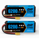 DXF 3S 11.1V 6200mAh 80C Graphene LiPo Hardcase Battery with 10AWG XT90 Plug for 1/8 1/10 RC Car Buggy Truck Boat Drone (1-6 Pack Available)