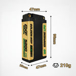 DXF 2S 7.4V 5200mAh 140C Shorty LiPo Hardcase Battery with 4mm Deans T-Plug for RC Car (1-6 Pack)