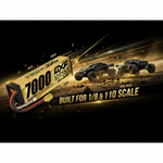 DXF 4S 14.8V 7000mAh 100C Hardcase LiPo Battery with 10AWG XT90 for 1/8 1/10 RC Cars, Trucks, Buggies (1/2 Pack Available)