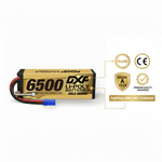 DXF Gold Series 4S 14.8V 6500mAh 100C Graphene Hardcase LiPo Battery with EC5 & 10AWG Wire (1-6 Pack)