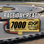 DXF 4S 14.8V 7000mAh 100C Hardcase LiPo Battery with 10AWG XT90 for 1/8 1/10 RC Cars, Trucks, Buggies (1/2 Pack Available)