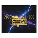 DXF 4S 14.8V 7000mAh 100C Hardcase LiPo Battery with 10AWG XT90 for 1/8 1/10 RC Cars, Trucks, Buggies (1/2 Pack Available)