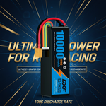DXF 6S 22.2V 10000mAh 100C Graphene Blue Softcase LiPo Battery with XT90 for RC Cars Drones Helicopters Boats (1-6 Pack)