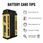 DXF 2S Shorty 7.4V 5200mAh 140C Graphene Hardcase LiPo Battery with 5mm Bullet to Deans Plug for 1/10 RC Buggies, Touring Cars & Trucks (1-6 Pack Available)