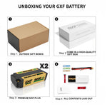 DXF 2S Shorty 7.4V 5200mAh 140C Graphene Hardcase LiPo Battery with 5mm Bullet to Deans Plug for 1/10 RC Buggies, Touring Cars & Trucks (1-6 Pack Available)
