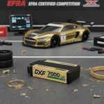 DXF 5mm Shorty 2S 7000mAh 7.6V 140C GOLDEN-NGP PLUS Hardcase LiPo Battery | EFRA Approved