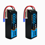 DXF 4S 14.8V 10000mAh 100C Graphene Softcase LiPo Battery with EC5 & 10AWG Wire (1-6 Pack)